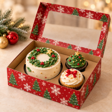 Boîtes à cupcakes et muffins de Noël