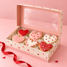Boîtes à cupcakes et biscuits de Saint valentin