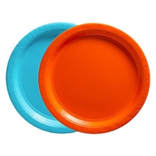 Assiettes colorées