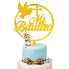 Cake topper et figurines pour gâteaux de baptême