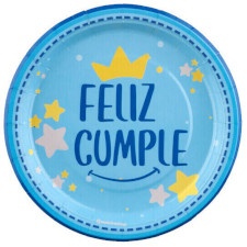 Fête Feliz Cumple bleu