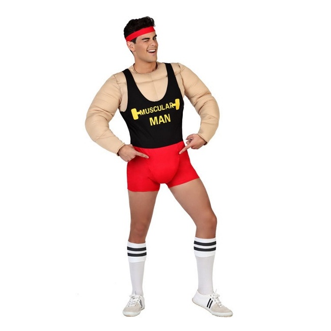 Vista principal del costume de Gym d'Homme Musclé disponible también en talla XL