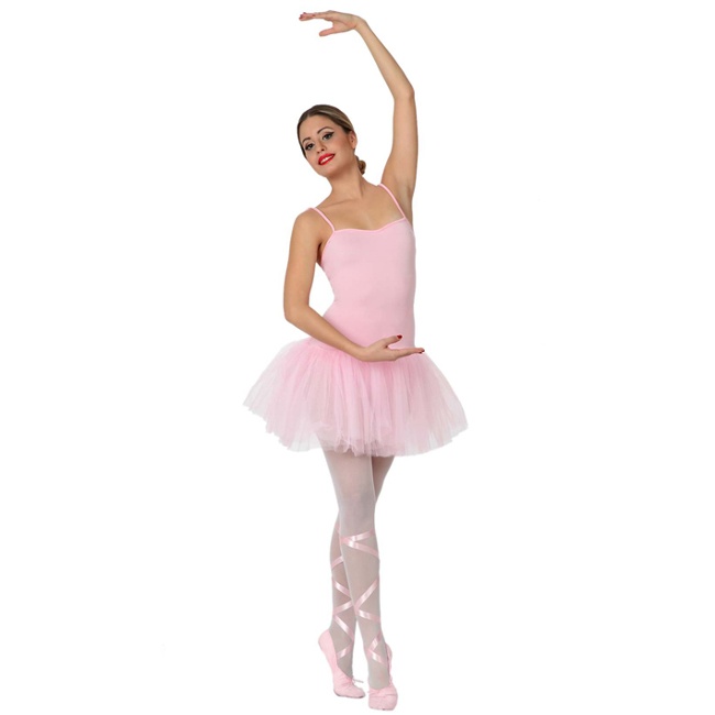 Vista frontal del déguisement de Danseuse Étoile rose disponible también en talla XL