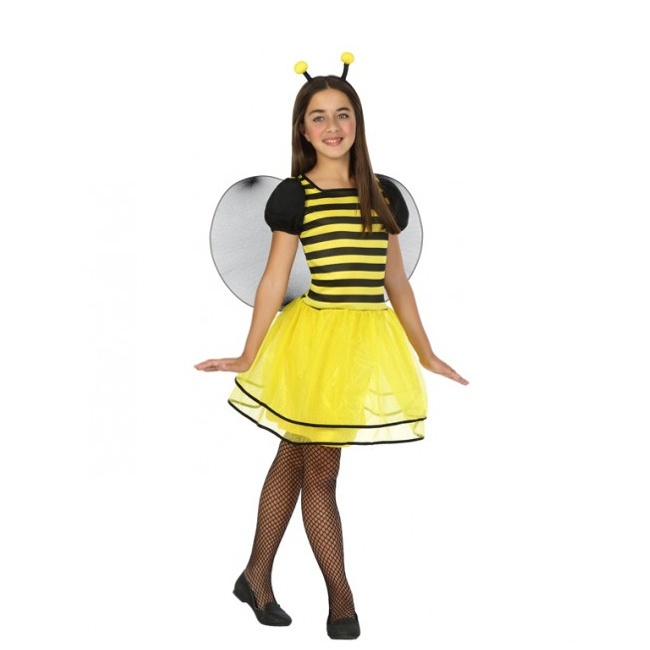 Vista principal del déguisement d'abeille avec tutu pour filles en stock