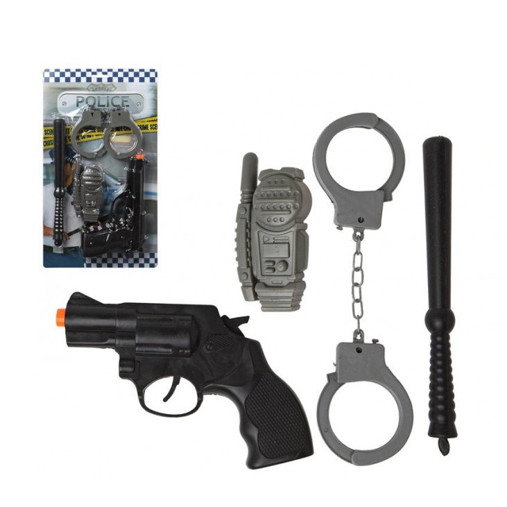 Playos® - Costume de Police - avec Menottes et Talkie Walkie - 3 à 8 ans -  Enfants 