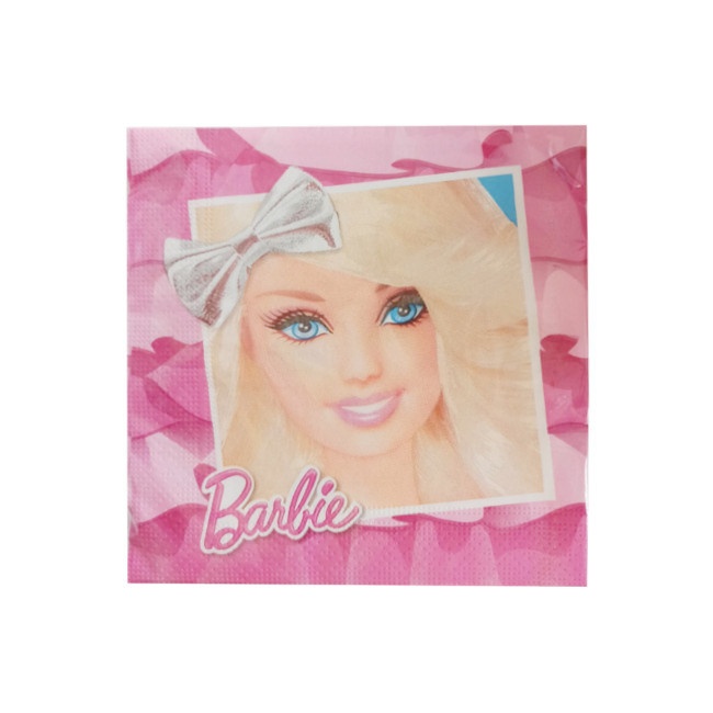 Vista principal del serviettes Barbie Party 16,5 x 16,5 cm - 15 pièces en stock
