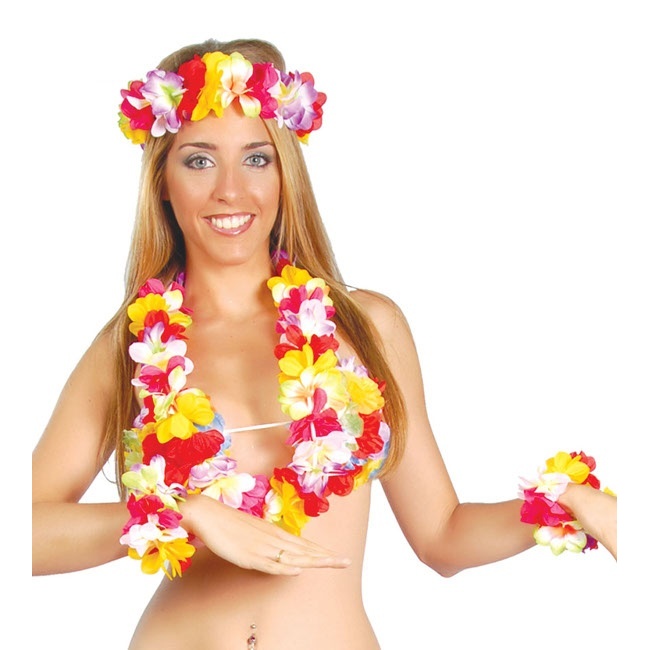 Vista delantera del tenue hawaïenne colorée en stock