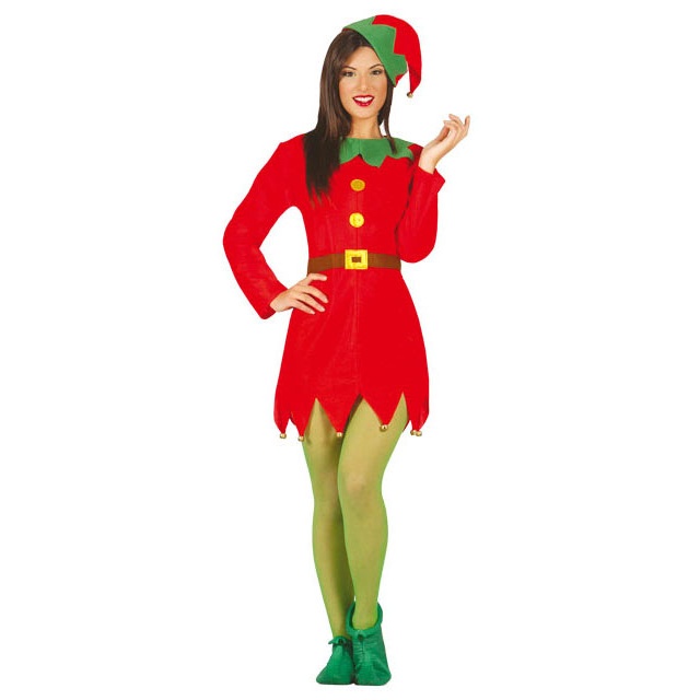 Vista frontal del costume d'elfe pour femmes disponible también en talla XL