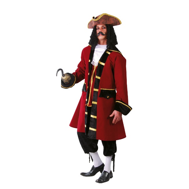 Vista principal del costume élégant de capitaine pirate pour hommes en stock