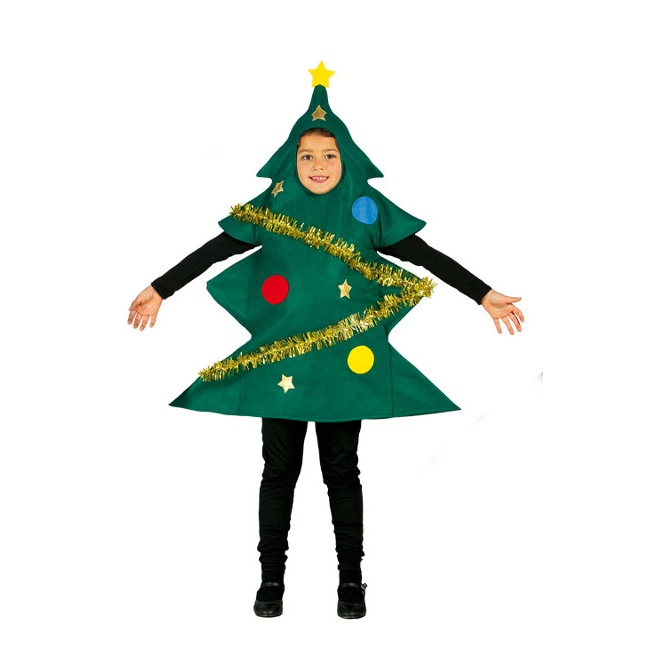 Vista principal del costume de sapin de Noël pour enfants en stock