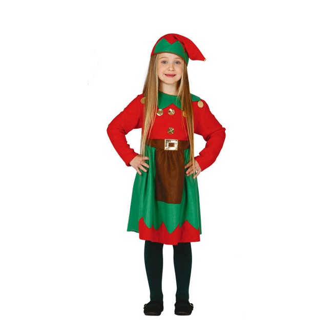 Vista delantera del costume d'elfe pour les filles en stock