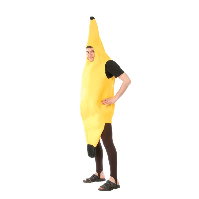 Vista delantera del costume de banane pour adultes