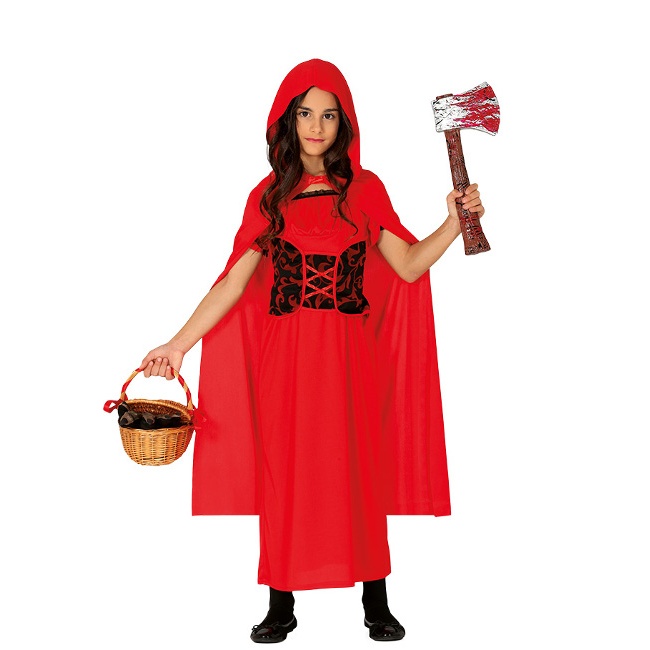 Vista delantera del déguisement du Petit Chaperon Rouge pour filles en stock