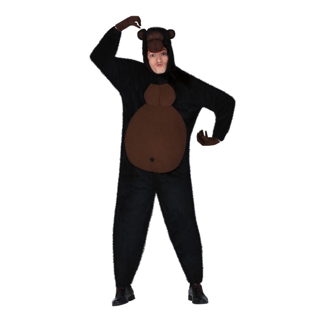 Vista frontal del costume de gorille pour hommes en stock