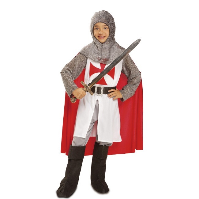 Vista principal del costume de chevalier templier pour enfants en stock