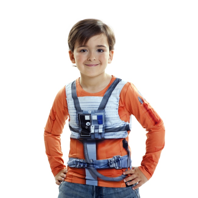 Vista principal del t-shirt du costume de Luke Skywalker pour enfants en stock