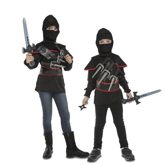 Cagoule noire de ninja pour enfant