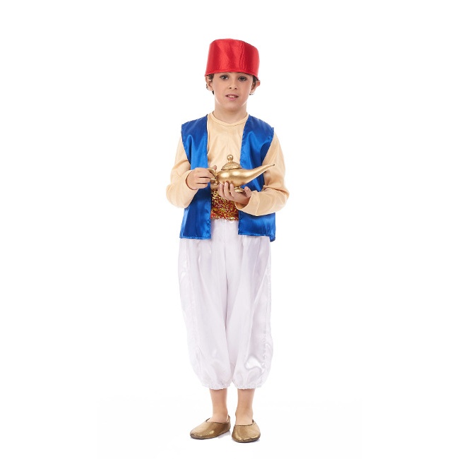 Vista delantera del costume d'Aladdin pour enfants en stock