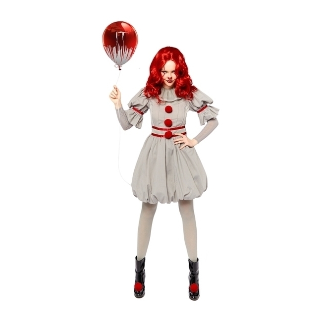 Vista principal del costume de clown pour femmes disponible también en talla XL