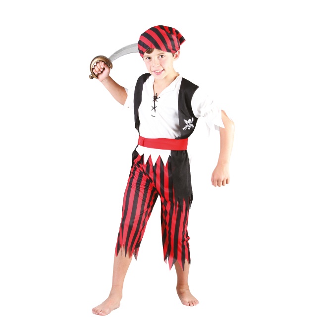 Vista principal del costume de pirate berbère avec casquette pour enfants en stock