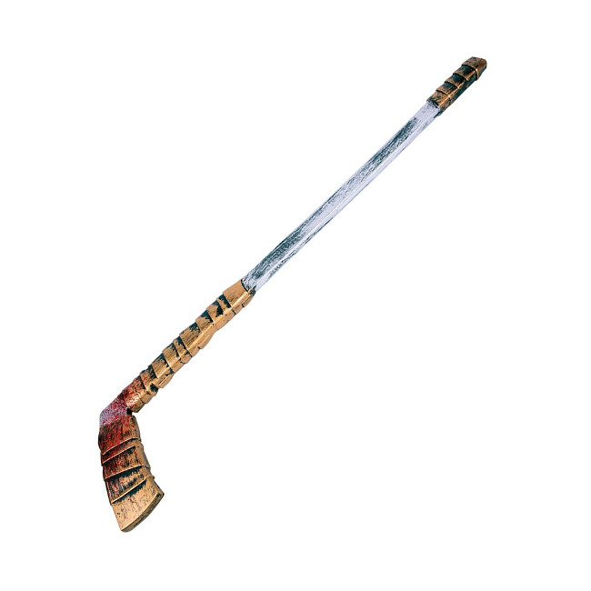 Vista frontal del bâton de hockey ensanglanté - 95 cm en stock