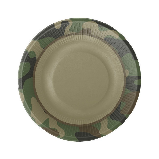 Assiettes Militaires Camouflage 18 cm - 8 pcs. par 2,50 €