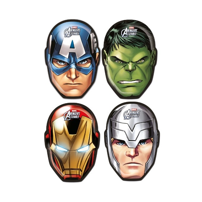 Vista frontal del masques Avengers - 6 pièces en stock