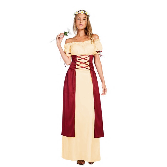 Vista principal del costume de demoiselle médiévale pour femmes disponible también en talla XL