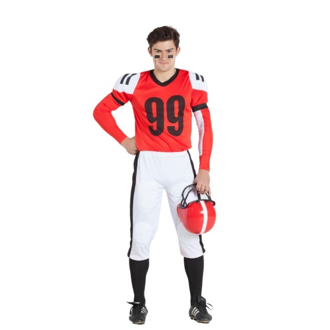 Vista principal del costume de joueur de football américain pour hommes en stock