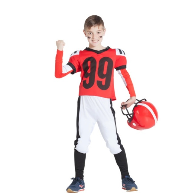 Vista principal del costume de joueur de football américain pour enfants en stock