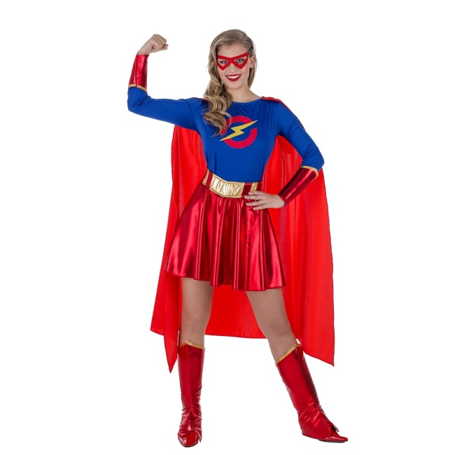 Mère Et Fille En Costume De Super-héros Debout Avec Les Mains Sur
