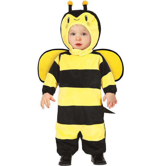 Vista delantera del costume de bébé abeille en stock