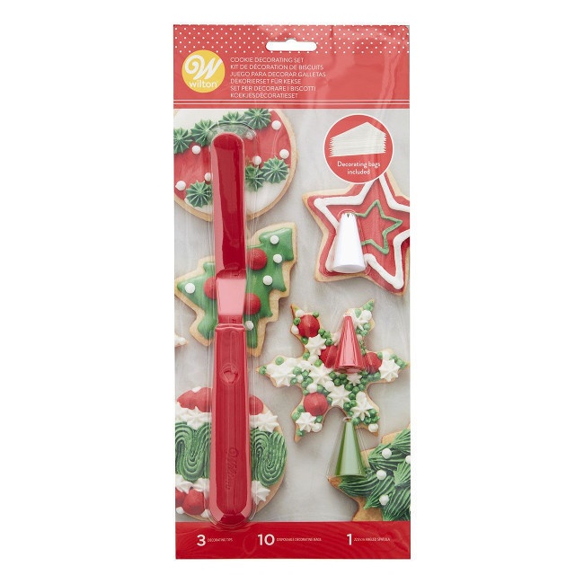 Set de poche à douille, buses de décoration et spatule de Noël - Wilton -  14 pièces. par 13,00 €