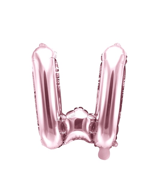 Vista frontal del ballon lettre rose doré - 35 cm - PartyDeco en stock