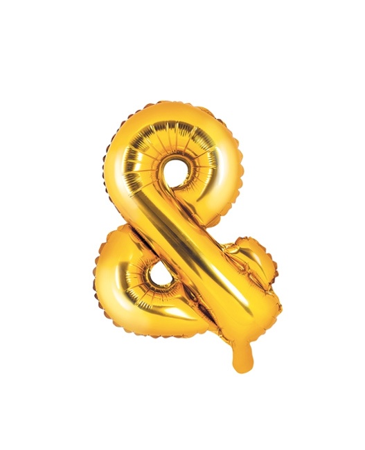 Vista principal del ballon lettre dorée 35 cm - PartyDeco en stock