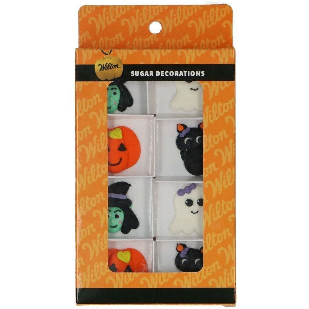 Figures de sucre d'Halloween de sorcière et de chat - Wilton - 8 unités - 2