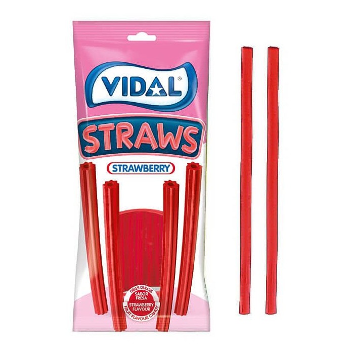 Pailles torsadées fraise rouge réglisse - Fini les pailles torsadées - 170  g par 1,75 €