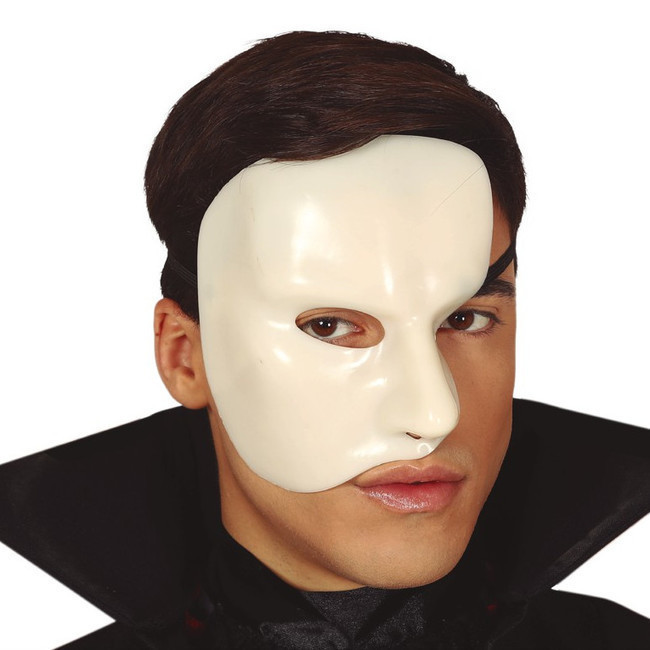 Blanc Masque 1/2 Visage Déguisement Halloween 