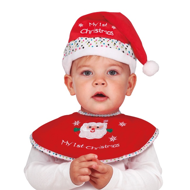 Ensemble de Noël pour bébé avec bonnet et bavoir par 4,75 €