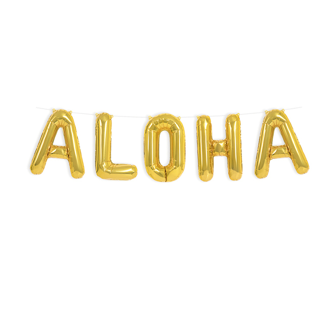 Vista principal del lettres de ballons Golden Aloha 41 cm - Ambre en stock