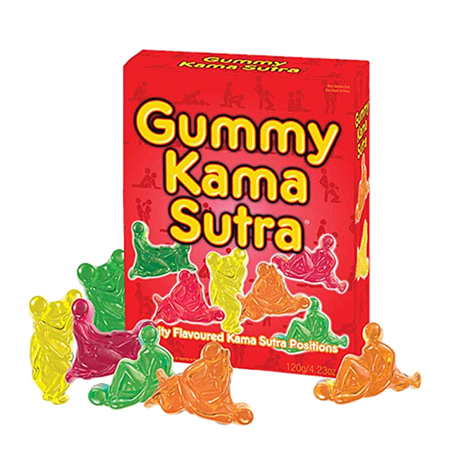 Vista principal del gommes Kamasutra à l'arôme de fruits - Kamasutra Gummies - 96 g en stock
