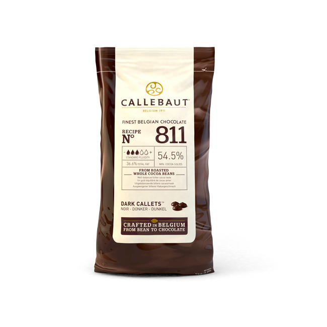 Vista principal del pépites de chocolat noir fondant 54,5 % de 1 kg - Callebaut en stock