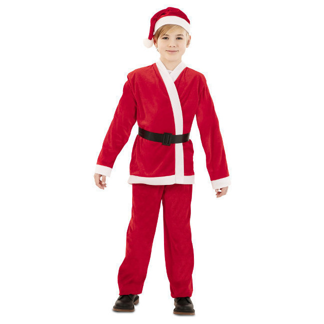 Vista frontal del costume classique de Père Noël pour enfants en stock