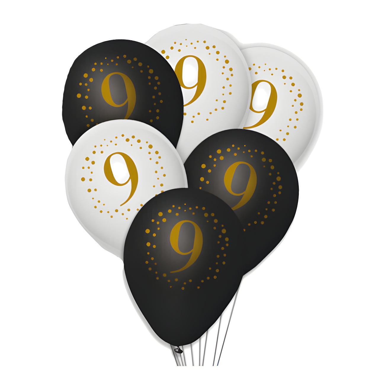 50 Ballons Noirs Et Dorés 30 Cm Avec Confettis - Décoration Fête Anniversaire, Mariage, Baby Shower
