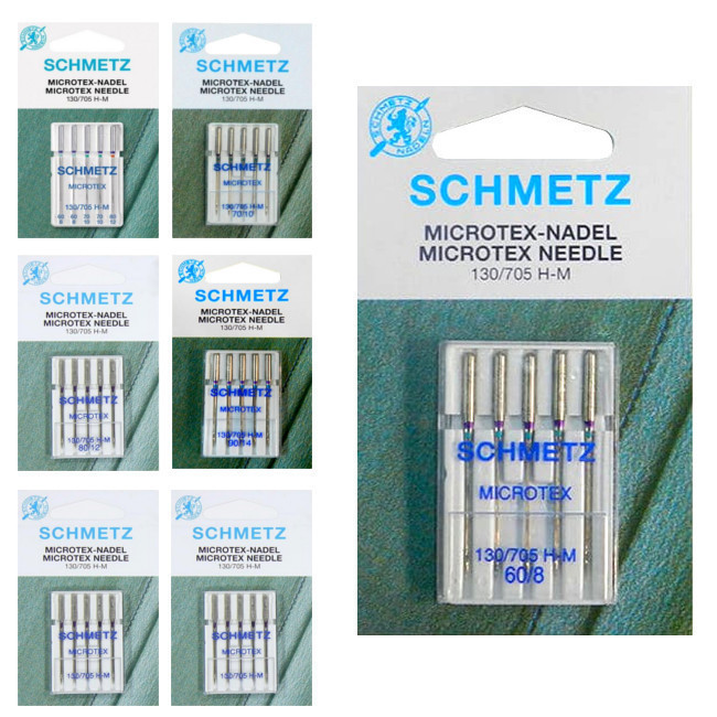 Aiguille Schmetz 60 à 80 Microtex 130/705 H-M 2 aiguilles de 60 2