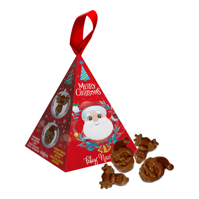 Vista principal del pyramide de Noël avec chocolats 40 gr - Dekora - 1 unité en stock
