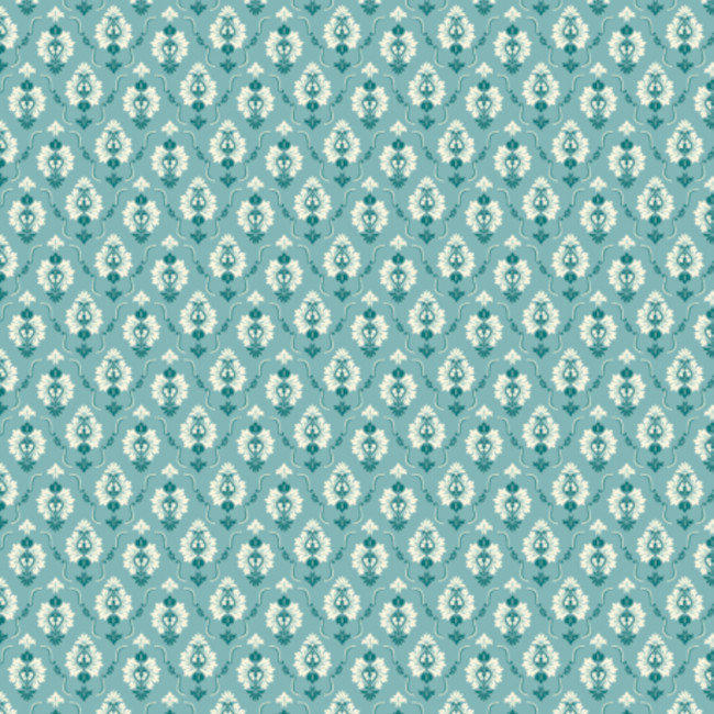 Vista frontal del tissu de coton Aviv - Indigo en stock