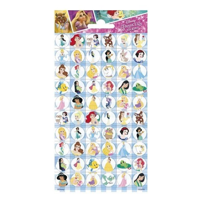 Autocollants Princesse Disney - 1 feuille par 1,25 €