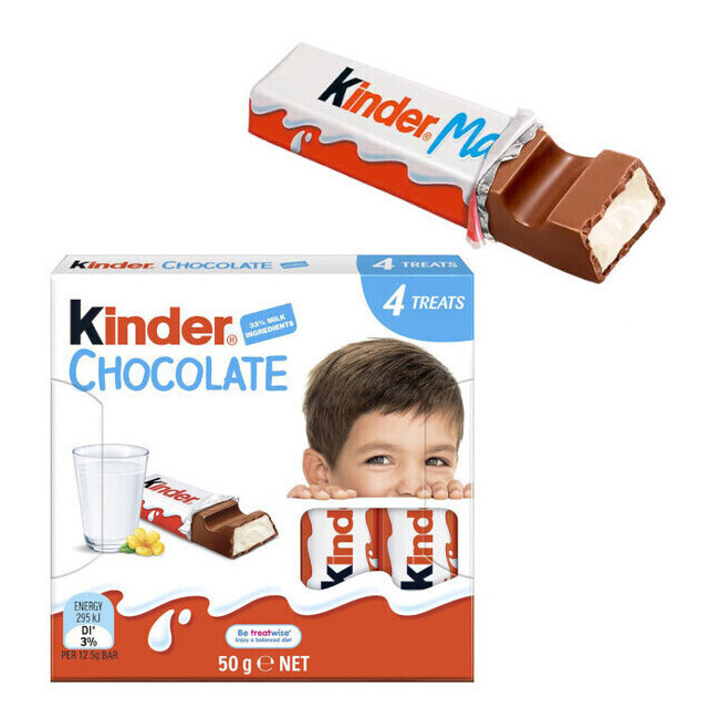 Tablette de chocolat Kinder - 4 tablettes