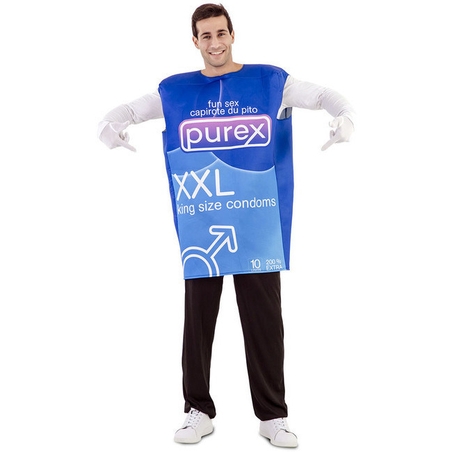 Vista principal del costume de boîte à préservatifs pour adultes en stock